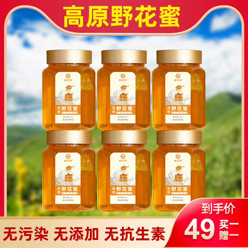买一送一实发两瓶蜂之邻高原野花蜜野生百花蜜纯天然无污染零添加