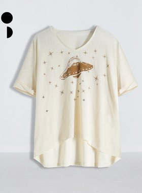 未知未觉2025春装新品T恤W412T17301