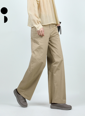 WELKIN&WZWJ25秋新早秋时尚百搭直筒通勤卡其休闲裤女W431K11579