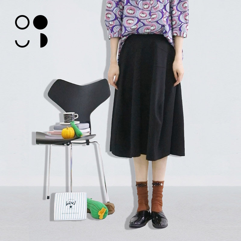 未知未觉2024秋装新时尚高级感中长款微弹黑色半身裙女W332Q18412,女装/女士精品,半身裙,淘宝优惠券,粉丝福利购,淘宝优惠卷