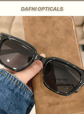 gm夏日偏光墨镜女防紫外线方圆脸显脸小黑超凹造型配饰太阳镜nada