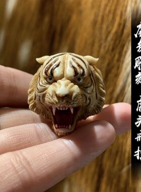 鹿角原创风手工雕刻古法戒指
