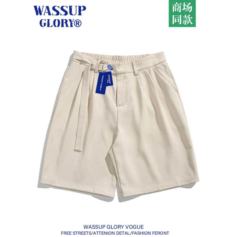 WASSUP GLORY正装短裤男夏季潮牌高级感痞帅西装裤宽松休闲五分裤