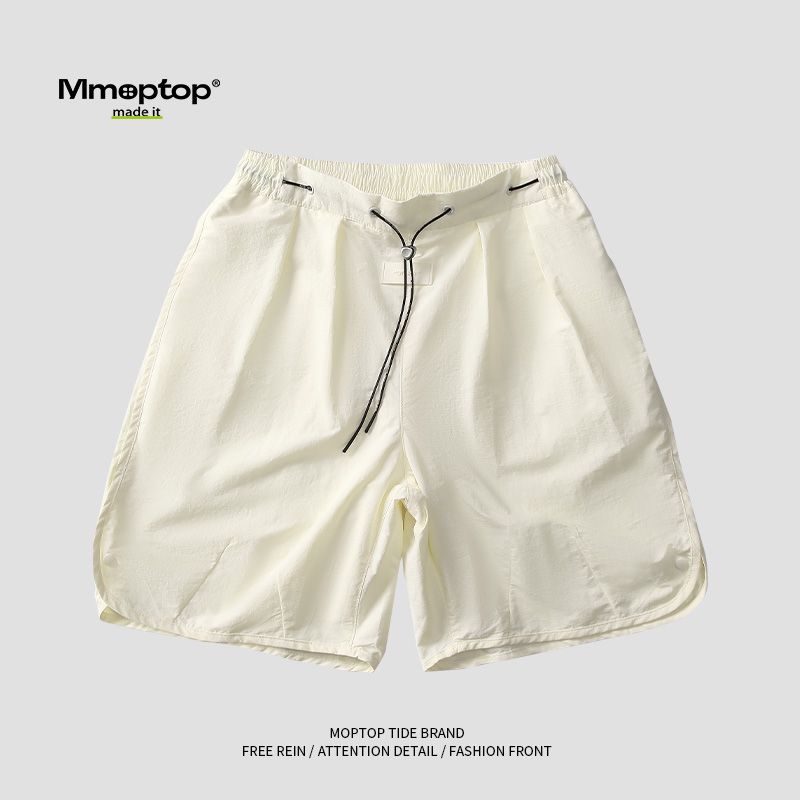 Mmoptop2025夏季百搭冰感运动短裤男款冰丝速干休闲五分沙滩裤子