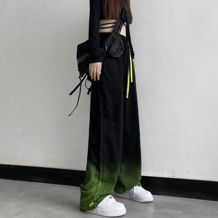 潮牌ins扎染渐变休闲裤复古街头直筒宽松运动裤长裤男女裤子潮流,女装/女士精品,休闲裤,淘宝优惠券,粉丝福利购,淘宝优惠卷