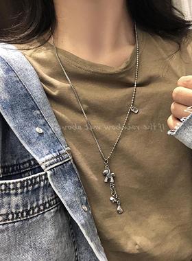 马上有钱花钛钢吊坠女ins长款