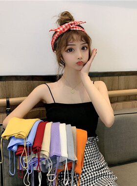 网红韩版针织泫雅显瘦打底衫吊带