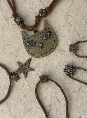 夏日皮绳项链简约小众设计