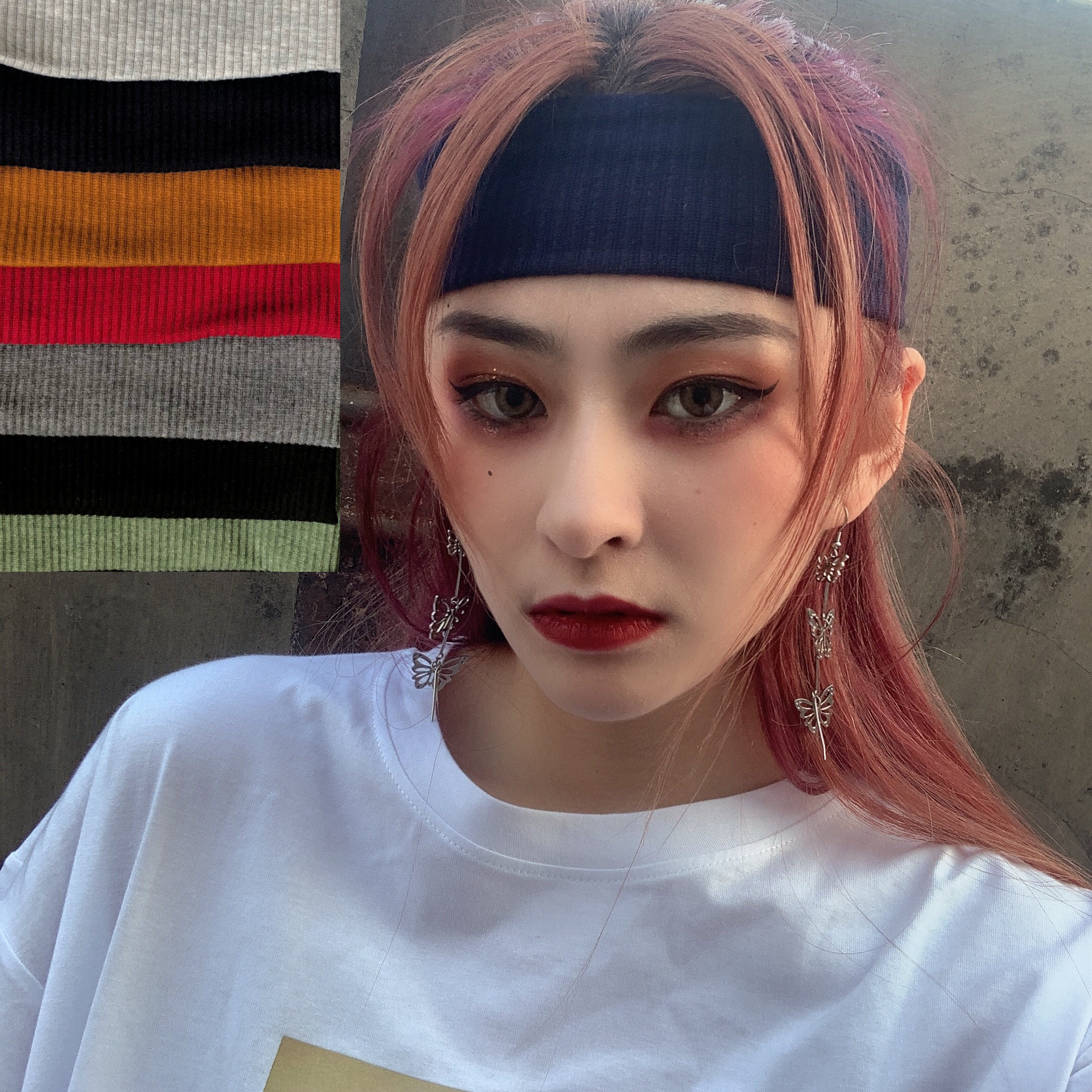 lcmstudios韩国ins运动发带网红洗脸头带针织吸汗跑步头巾绑宽边