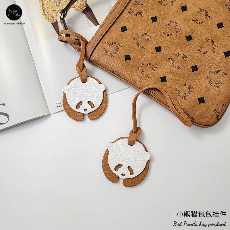 可爱大熊猫质感包包挂件汽车吊饰图片