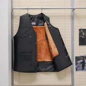 中老年男装 马甲秋冬加厚加棉绒马甲春秋保暖棉坎肩厚休闲背心 男士