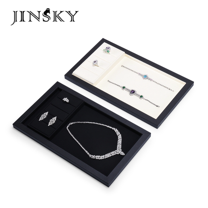 JINSKY高档轻奢首饰展示架多色戒指项链珠宝收纳展示盘
