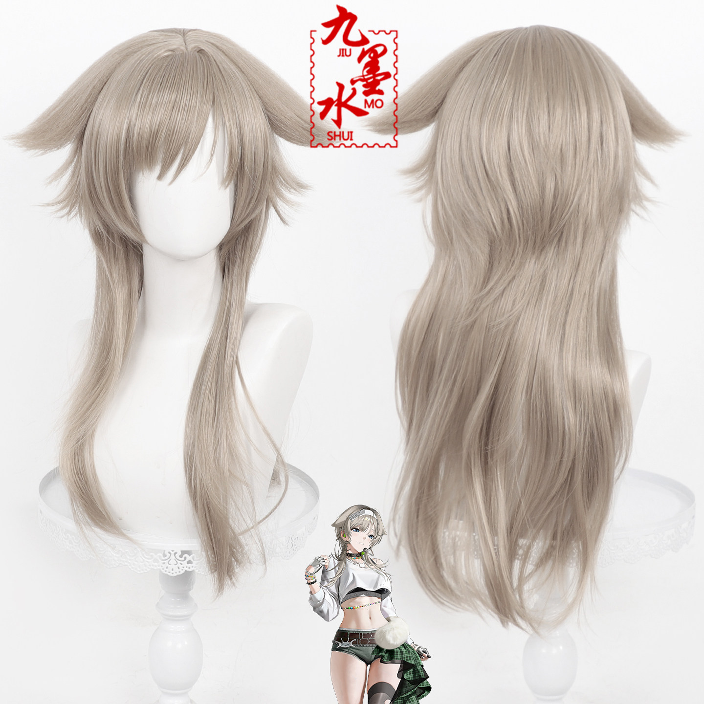 九墨水胜利女神妮姬普莉卡假发