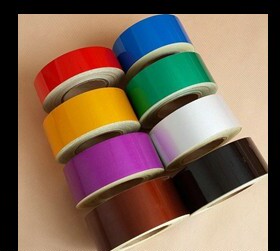 反光划线胶带黄色地贴胶带无箭头标识色环管道胶带/8种颜色