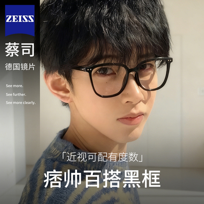 高级感斯文男式大框黑框近视眼镜