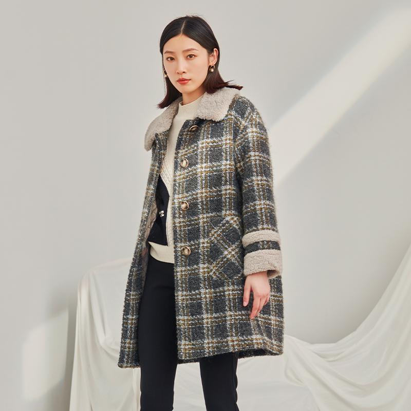 中长款毛呢大衣EMOO杨门通勤