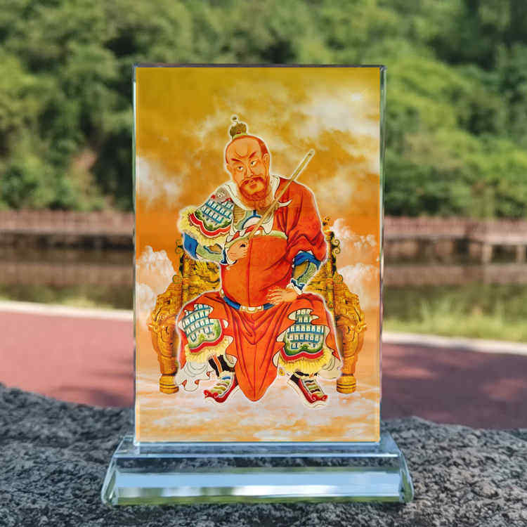 定制乙亥年任保大将军画像水晶摆件桌面装饰摆台摆设家居创意桌面