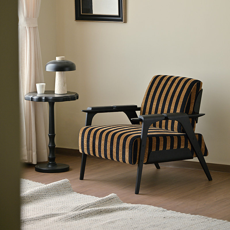 UCK又壳 | 原创设计复古单人沙发椅中古风客厅小户型实木休闲椅,住宅家具,沙发椅,淘宝优惠券,粉丝福利购,淘宝优惠卷