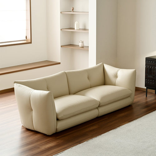 奶油风小户型复古沙发