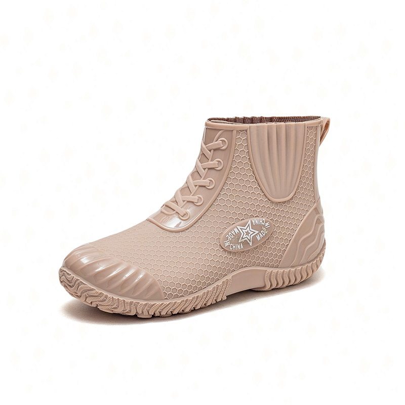 FLEECE COTTON SLEEVE SHORT TUBE RAIN BOOTS IMPORTED WATERPROOF SHOES WOMENS RAIN BOOTS ANTI-SLIP CAR WASH COTTON BOOTS WINTER SHORT WATER SHOES THICKENED