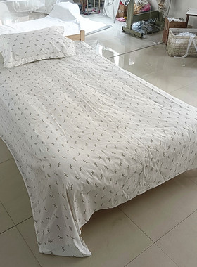 酒店宾馆小麦叶穗米黄色白色全纯棉涤棉三四件套卫生院医院养老院