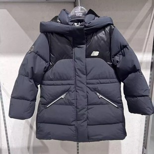 NEW BALANCE/NB2025冬儿童连帽防风保暖鹅绒中长款羽绒服7PF43042