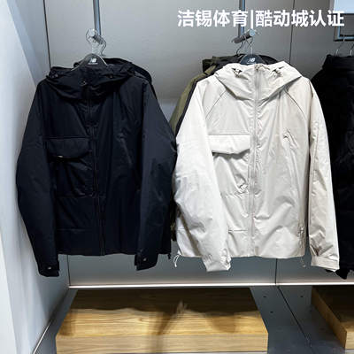 NB防风连帽工装短款羽绒服派克服
