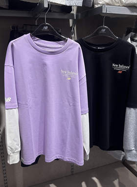 Newbalance NB2024儿童男女童运动休闲舒适宽松长袖T恤7DE32053