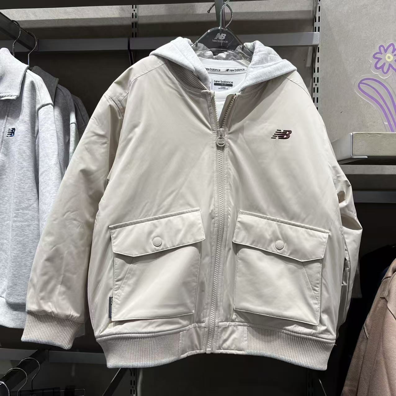 New Balance NB儿童男女新款25秋冬防泼水假两件棉服外套7QF41013