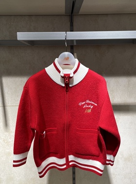 NEW BALANCE/NB2026儿童休闲运动保暖立领新年红色外套7IG11043