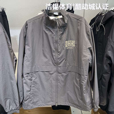 NB休闲梭织防风连帽夹克外套男