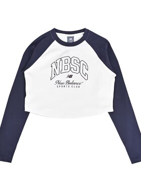 New Balance/NB2026春运动休闲圆领短款套头衫长袖T恤女WT61N8PV