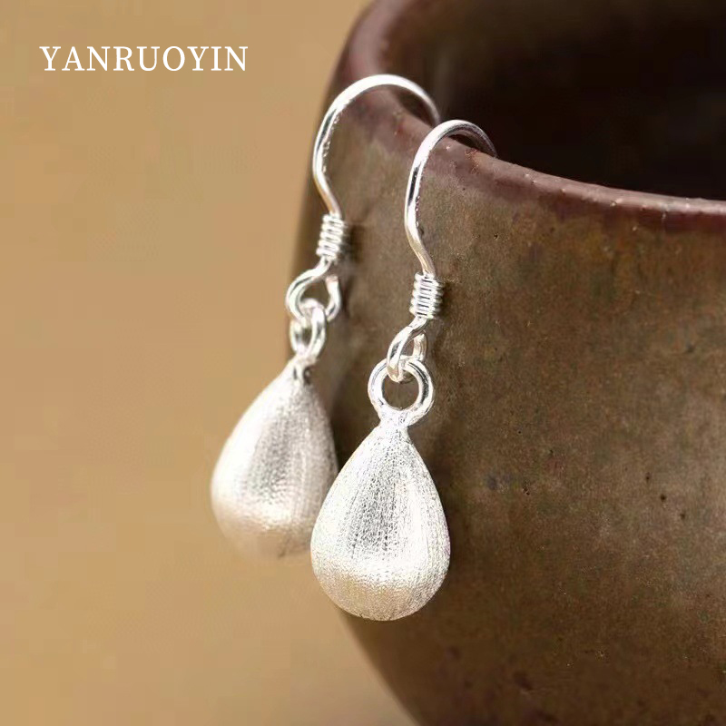 990足银耳环女纯银精致百搭气质