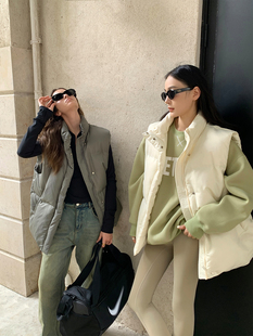 加厚防风保暖立领马夹外套羽绒服 白鸭绒羽绒马甲女秋冬季 清仓