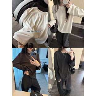 LIL CHER 超实用主义&双面磨毛Tee极简好穿软糯圆领基础打底衫