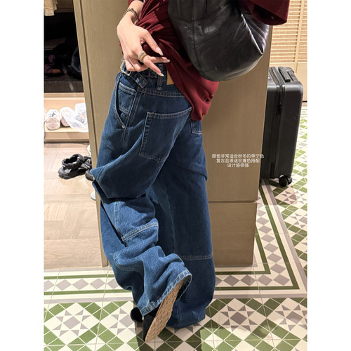 宽松显瘦休闲阔腿牛仔裤女裤子