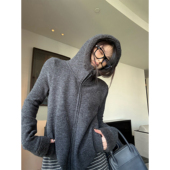 LIL CHER奶芙芙自发热面料羊羔毛双面德绒亲肤温暖连帽卫衣女秋冬