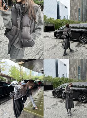 LIL CHER 安心95%白鸭绒奶呼呼龟背感蓬松调性羽绒服羽绒马甲秋冬