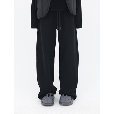 秋冬加绒阔腿显瘦直筒香蕉裤裤子