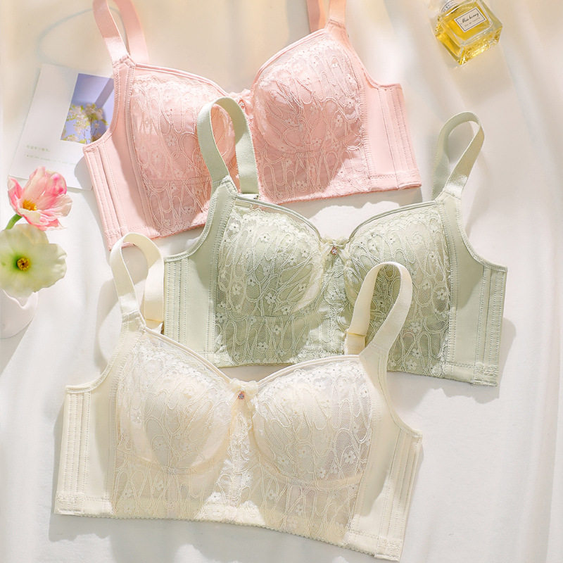 美胸正品皇后薄款内衣女无钢圈小胸聚拢兔耳朵无海绵超薄显小文胸
