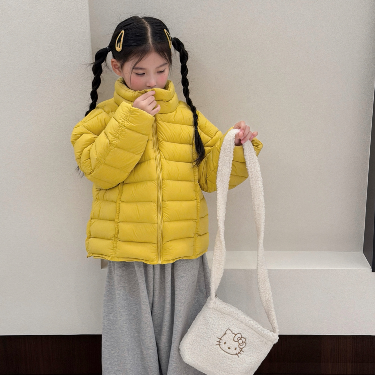 儿童羽绒服2026秋冬新款男童女童中大童立领90白鸭绒保暖内搭外套