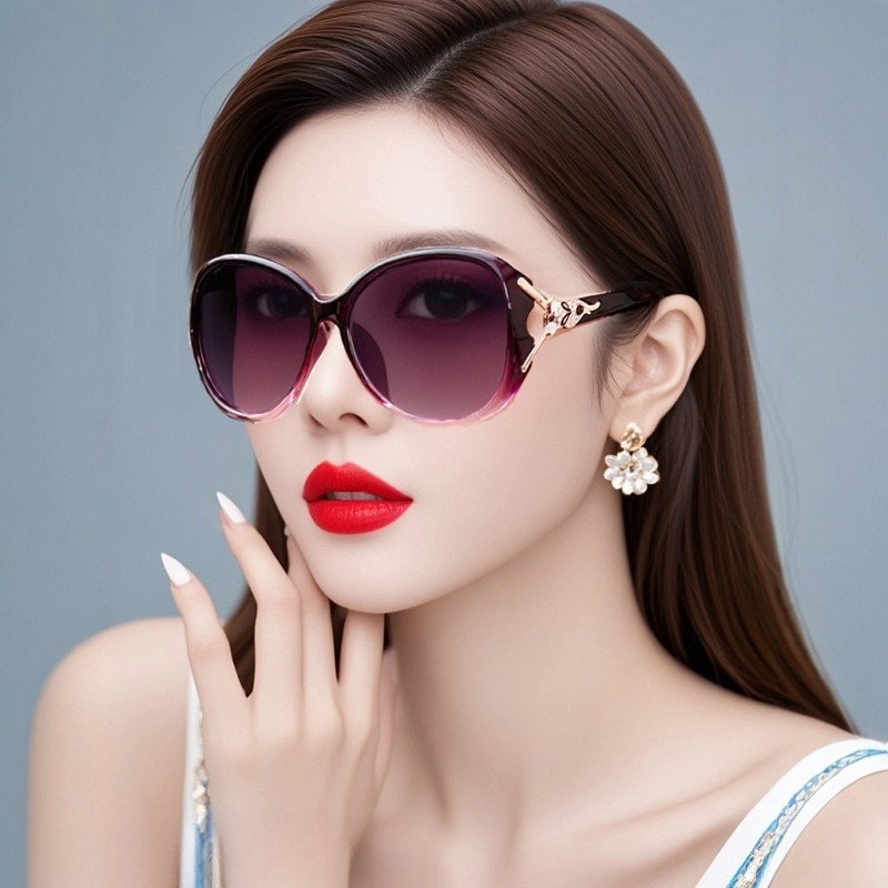2025年新款女士太阳眼镜防晒墨镜防紫外线潮女款显瘦大脸高级感