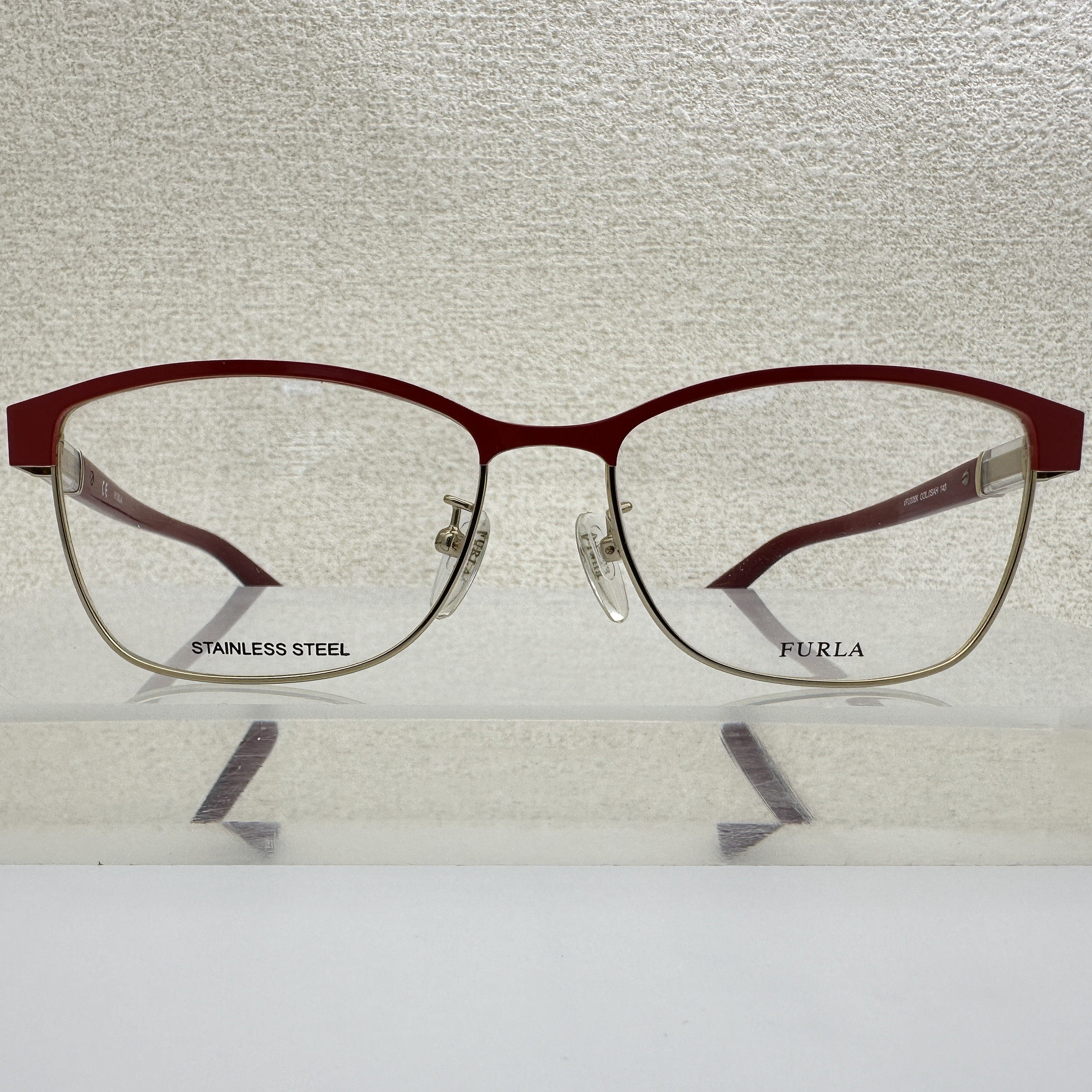 意大利FURLA/芙拉眼镜框女可配近视VFU008K半框高级不锈钢小脸68