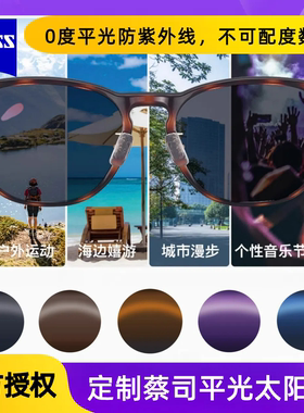 蔡司墨镜平光无度数偏光镜片