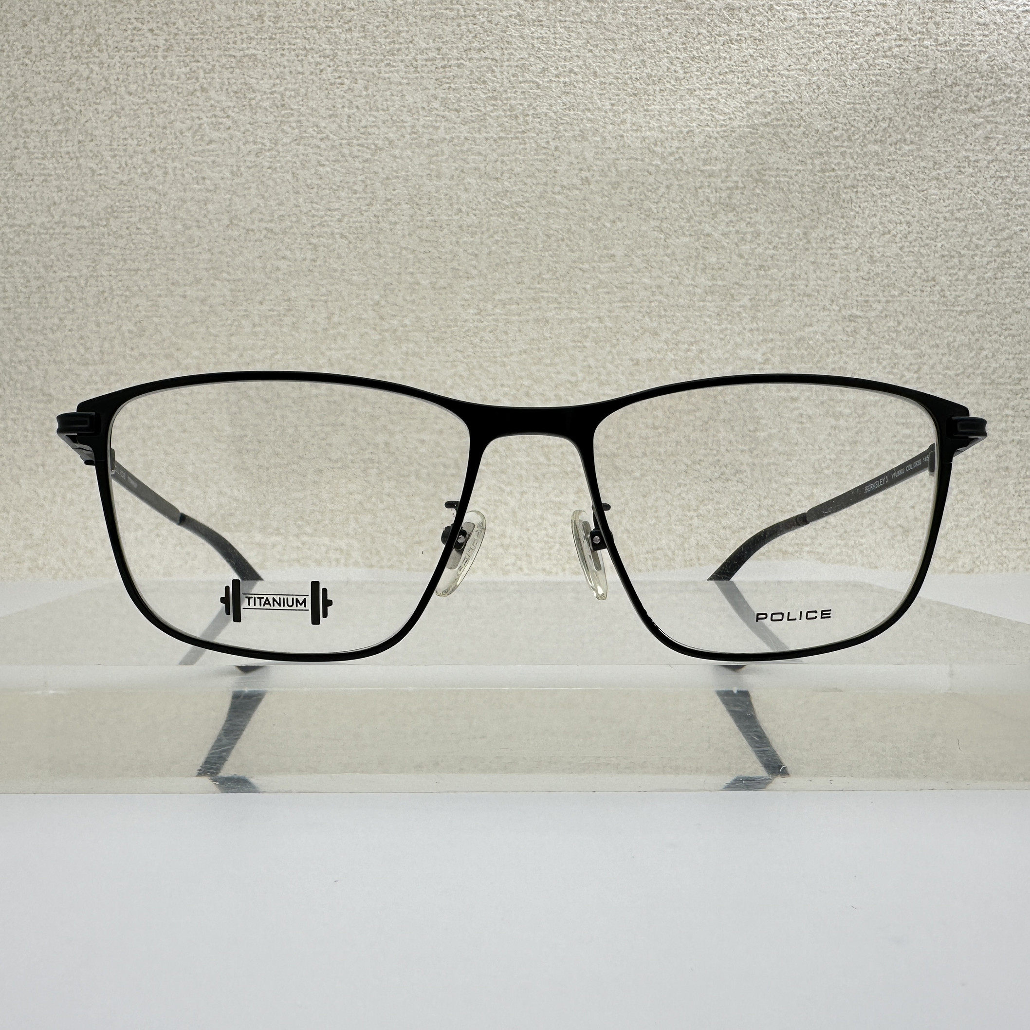 意大利police眼镜框男女通用可配近视VPLB80J纯钛方框73