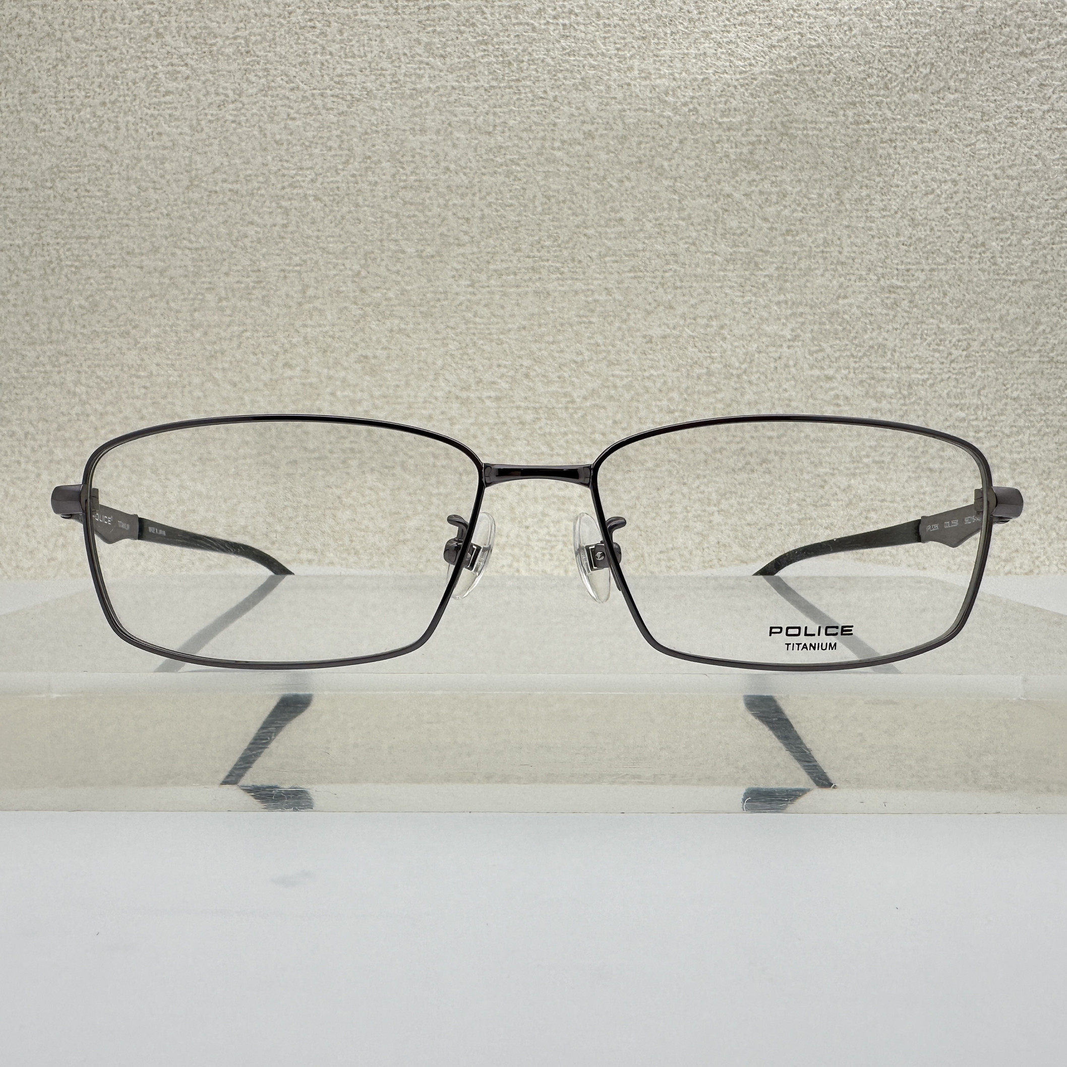 意大利police眼镜框可配近视男女通用VPL328K方框纯钛71