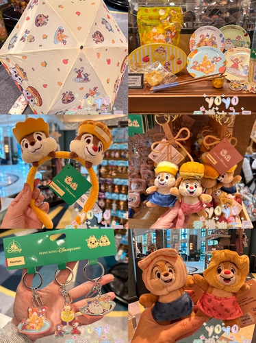 港迪乐园26限定钢牙奇奇大鼻蒂蒂钥匙扣冰箱贴餐具发箍雨伞挂件