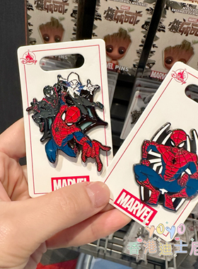 香港迪士尼 复仇者联盟 蜘蛛侠 卡通收藏徽章 交换pin