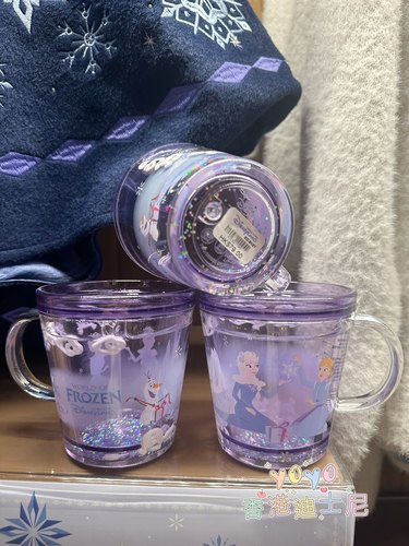 香港迪士尼 冰雪奇缘 艾莎安娜公主可卡通液体杯儿童漱口杯 水杯