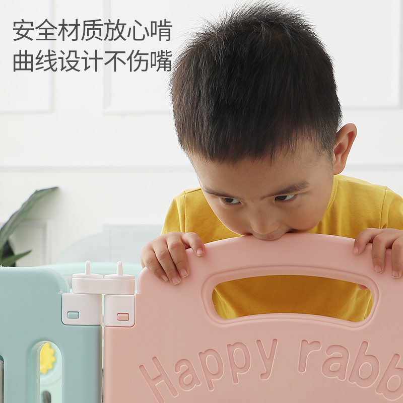 宝宝室内游戏围栏儿童婴儿折叠防护栏家用M地上学步爬行垫安全栅